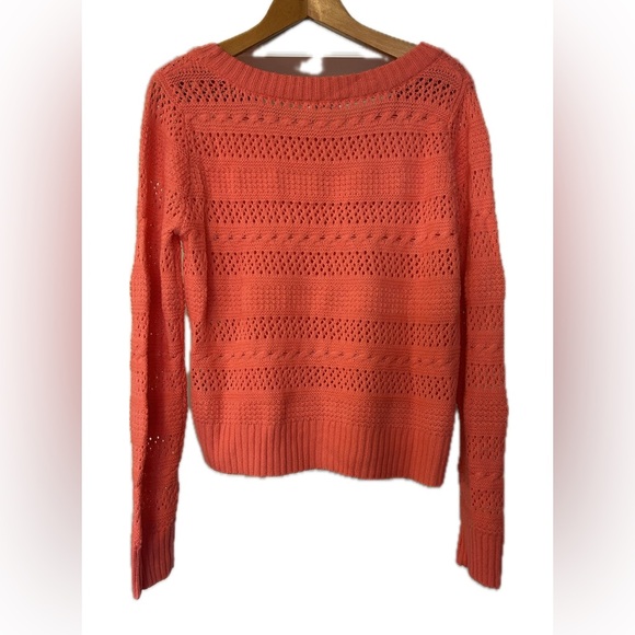 Delia’s Salmon Knit Crew Neck Sweater. Women’s XL - Picture 3 of 4